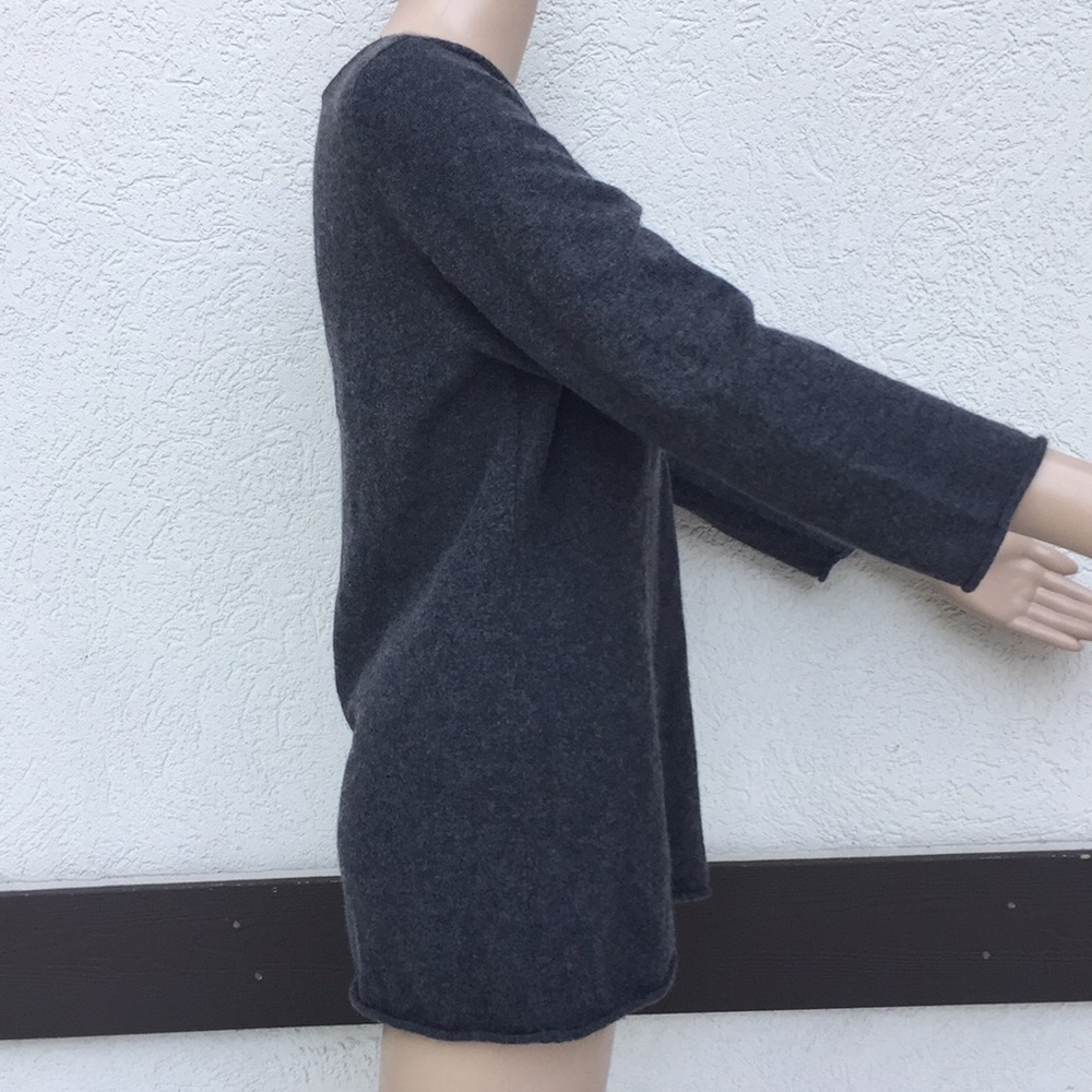 Lord and Taylor cashmere sweater XL gray twist front - Picture 4 of 6